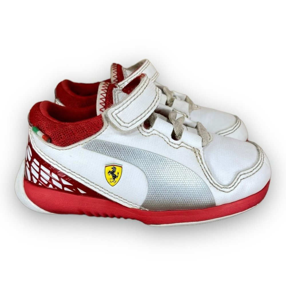 Puma Valorosso Ferrari Sneakers 304957 02 Slip On Shoes White Red Toddler 6